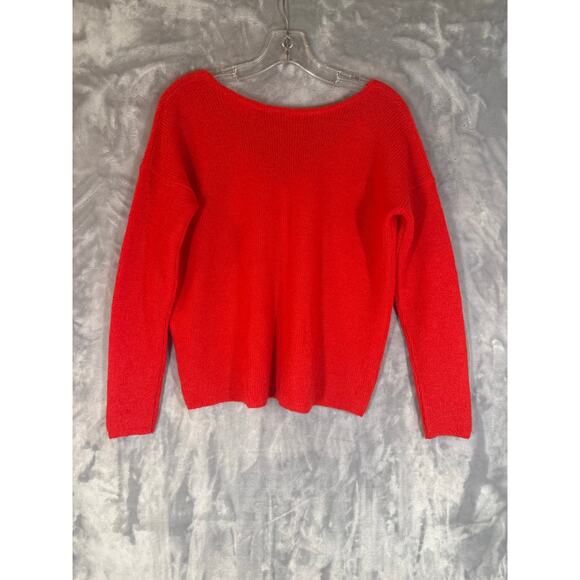 Sezane Barry Cardigan Red Super Kid Mohair Small Quiet Luxury Alpaca Sweater - Picture 7 of 11